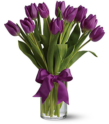 Passionate Purple Tulips from Richardson's Flowers in Medford, NJ
